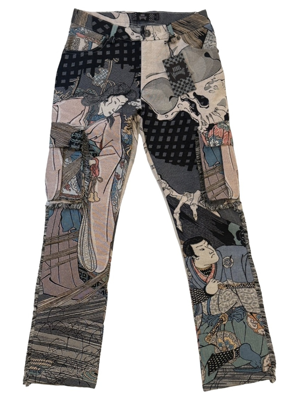 Rebel Vengeance Japanese Jacquard Tapestry Cargo Pants Women’s 10/12 NWT